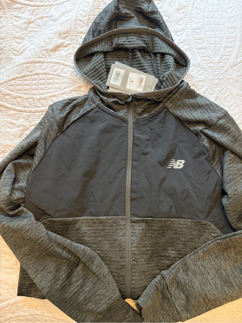 New Balance Women’s  Gray Full-Zip Hooded